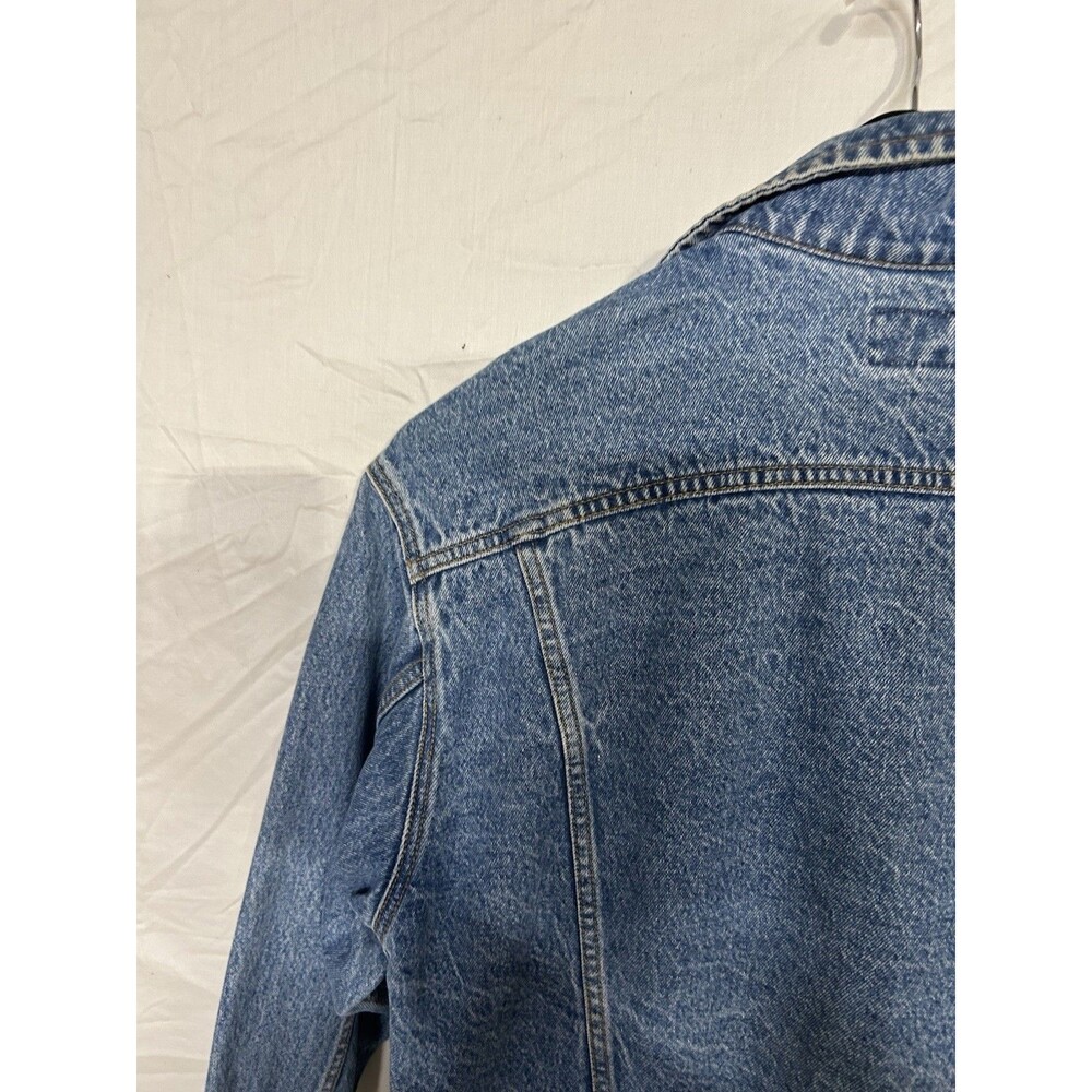 Vintage Levis Denim Jacket Mens Blue Jean Grunge 90s Y2K Pennsylvania Railroad - Picture 16 of 16